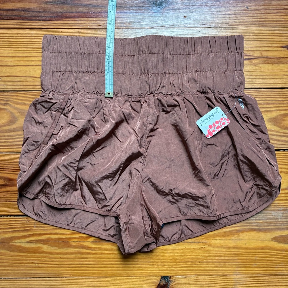 FP Movement by Free People Rust Orange Copper Athletic Shorts, NWT, XL - Picture 3 of 9